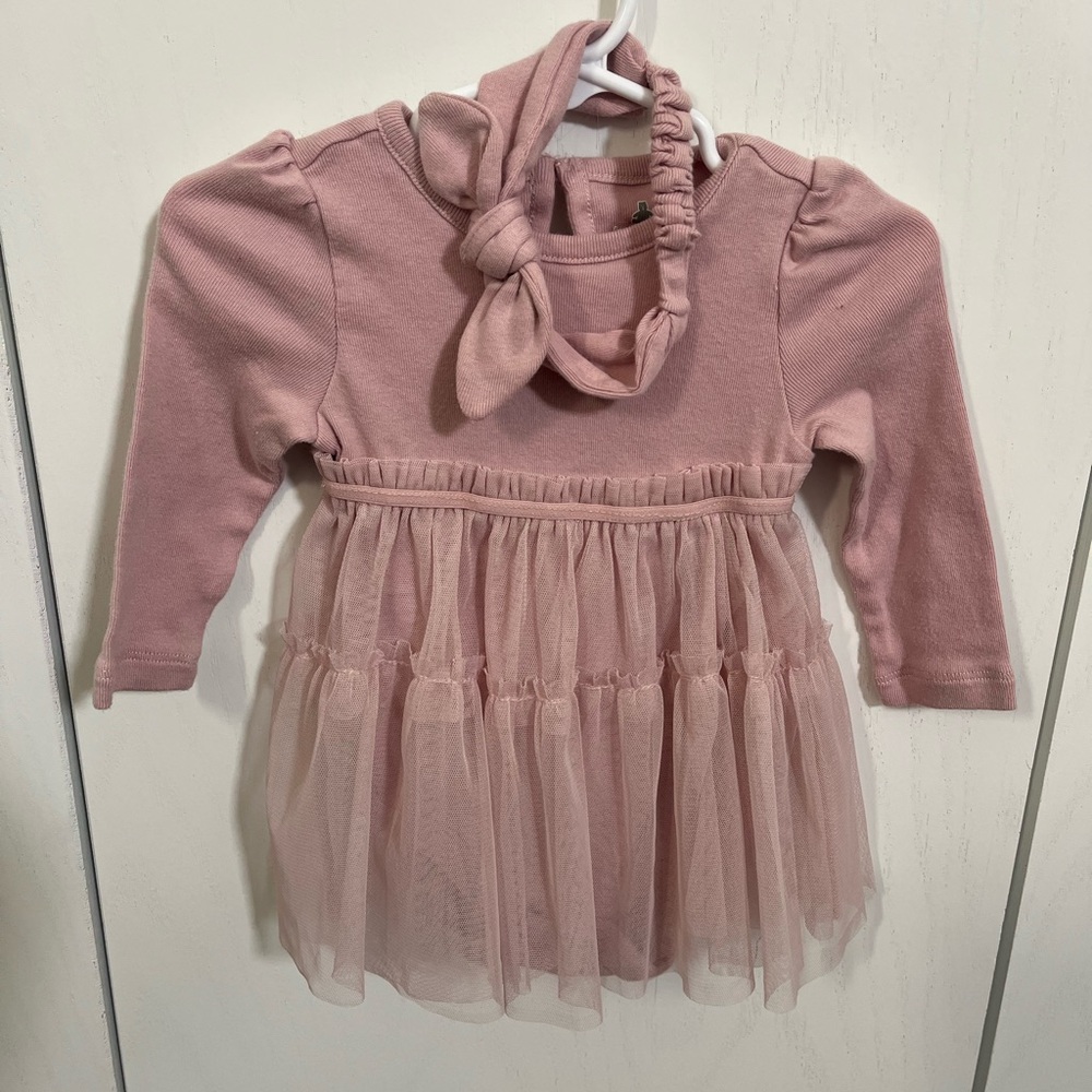 Baby Gap Pink Baby Tutu Dress with Headband